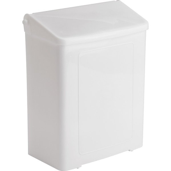 Safe-Use Sanitary Napkin Receptacle, Plastic, 4-2/5"x8-4/5"x10-3/4", WE IMP1102